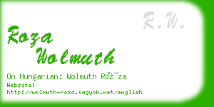 roza wolmuth business card